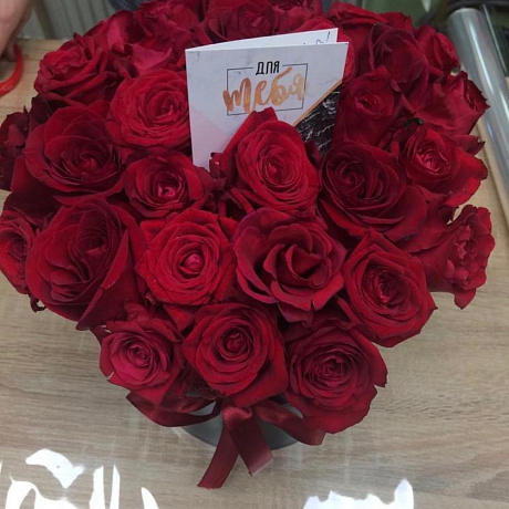 Коробка цветов Для тебя №160 - Фото 4