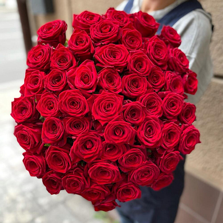 Розы красные 70 см - Фото 5