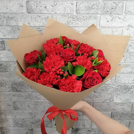 Букет цветов Красный бархат №160 - Фото 6