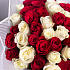 51 красная и белая роза (Микс) - Фото 3