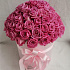 75 розовых роз в шляпной коробке - Фото 4
