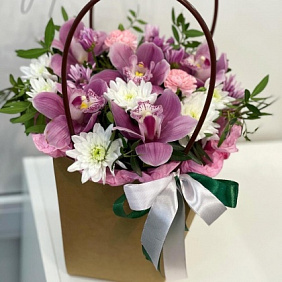 Цветы в сумочке №165