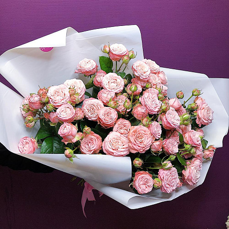 Букет из 19 кустовых роз №163 - Фото 3