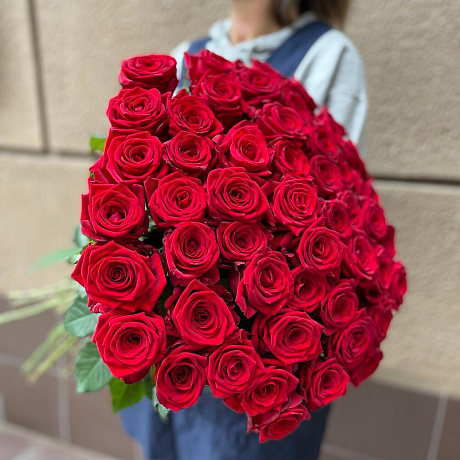 Розы красные 70 см - Фото 4