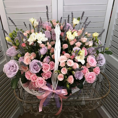 Корзина из розы кустовая - Фото 5