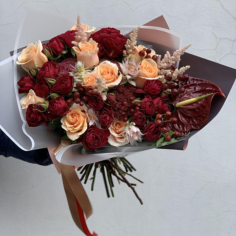 Букет цветов Осенний №160 - Фото 6