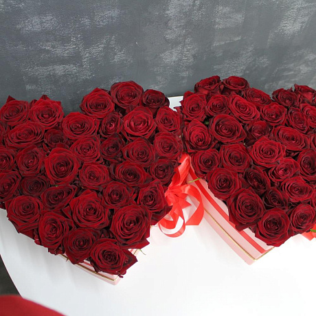 Букет цветов Два сердца - Фото 4