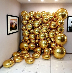 Фотозона "Пузырьки шампанского" из шаров