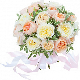 Букет из 19 пионовидных  роз №162