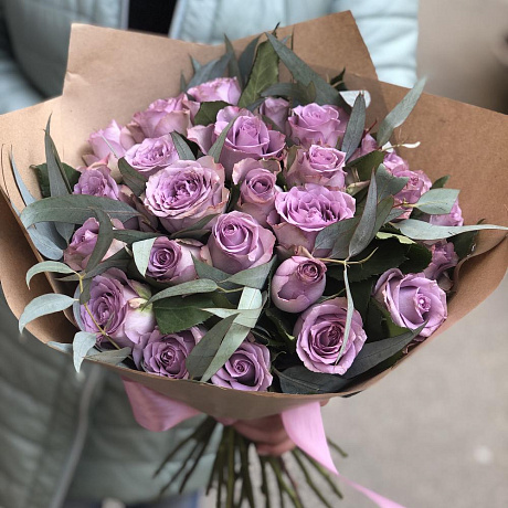 Букет фиолетовых роз «Забияка» - Фото 5