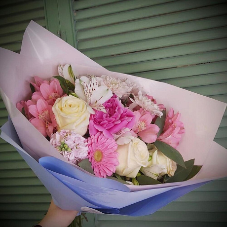 Букет цветов Нежный бисквит - Фото 2