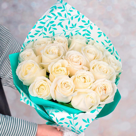 Букет из 17 роз сорта Эквадор - Фото 4