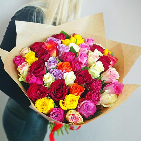 Очень большой микс 49 роз - Фото 3