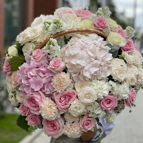 Авторская корзина цветов - Фото 2
