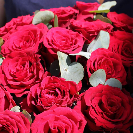 Эквадорские розы премиум в шляпной коробке №160 - Фото 3