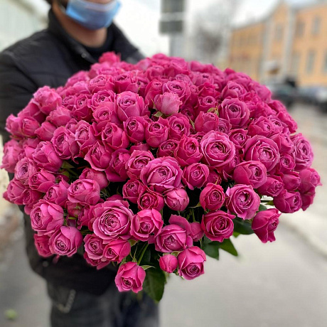 Букет цветов Мисти бабблс №160 - Фото 4