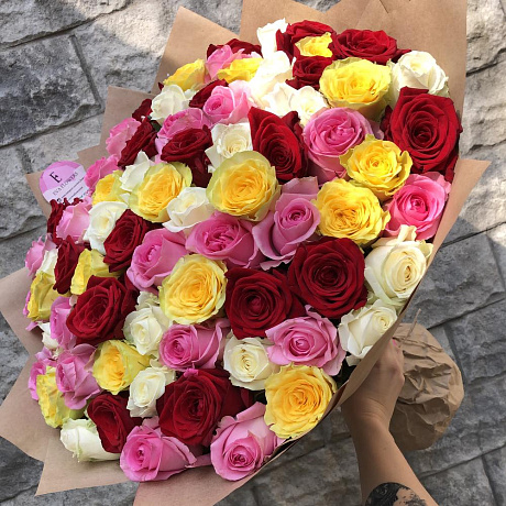 Микс ярких роз - Фото 2