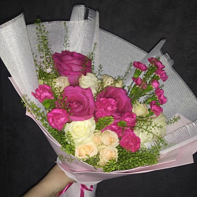 Букет цветов "Фуксия" №162