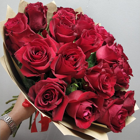 Шикарная эквадорская роза 21 шт - Фото 4