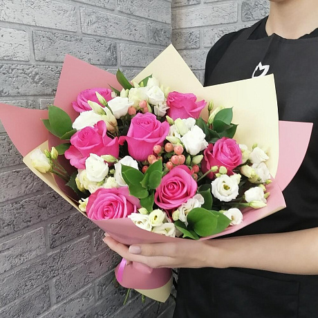 Букет цветов Розовое танго №160 - Фото 2