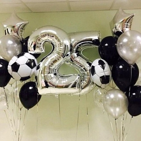 Композиция из шаров "25 футбольных лет"