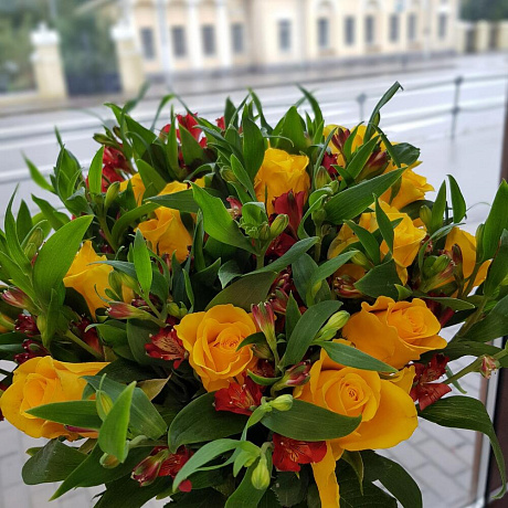 Букет цветов Солнце на закате - Фото 3
