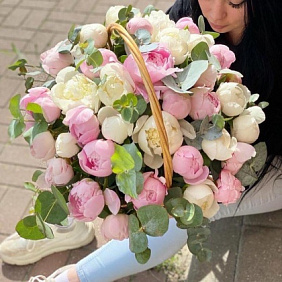 Корзина с цветами №451