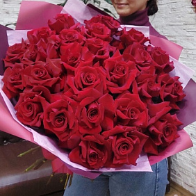 Букет "Бархатная роза"