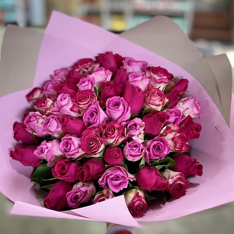 Букет малиновый микс - Фото 2