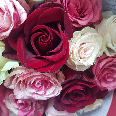 Букет из 25 роз микс №167 - Фото 5