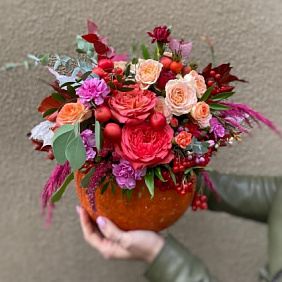 Тыква с цветами в наличии