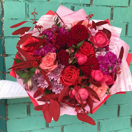 Букет цветов Огненная страсть №160 - Фото 2