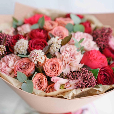 Букет «Капучино с малиновым сиропом» - Фото 2