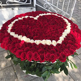 Огромное сердце в корзине