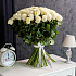 Белые розы премиум класса 101 роза - Фото 4