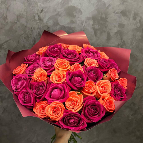 Букет из 35 роз №163 - Фото 2