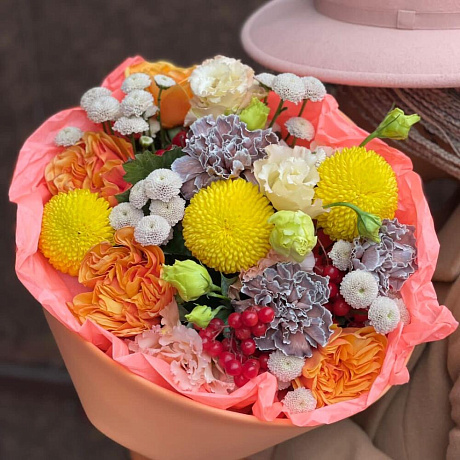 Букет цветов Осеннее поздравление - Фото 3