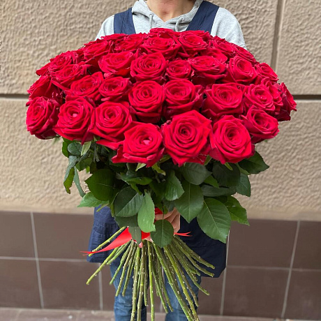Розы красные 70 см - Фото 2