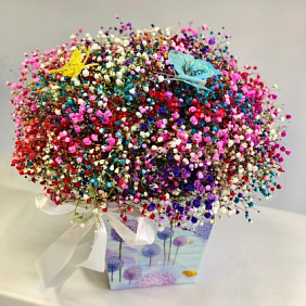 Букет цветов "Радужное настроение" №166