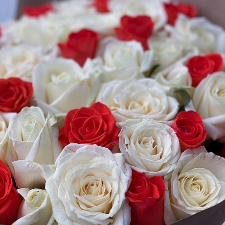 Букет цветов Белое-красное - Фото 5