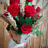 Композиция из красных роз с колосками - Фото 5