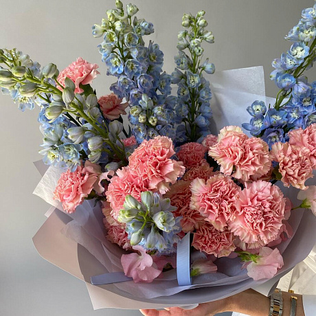 Трио Дельфиниум, Диантус и Латирус - Фото 4