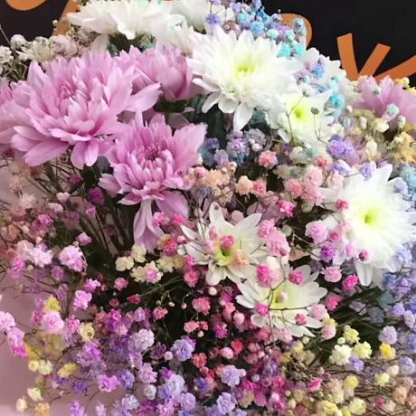 Цветы в коробке «Малиновые сны» - Фото 3