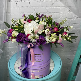 Букет в шляпной коробке №161