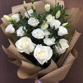 Букет из Роз и Эустомы №161