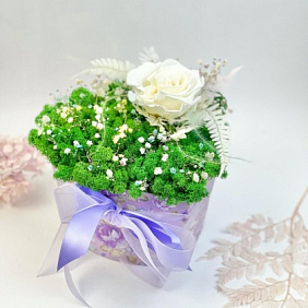 Букет цветов "Большое зелёное сердце"