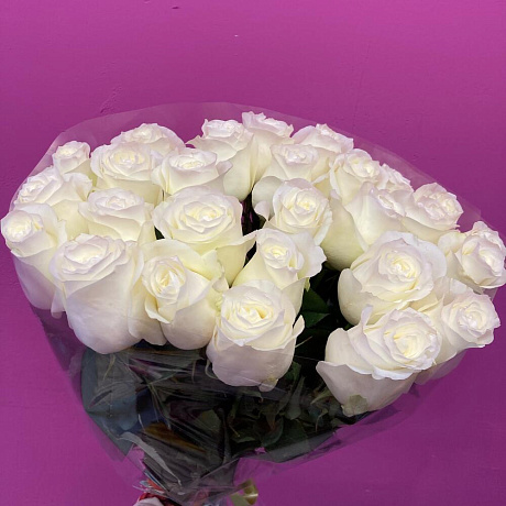 29 белых эквадорских роз - Фото 3