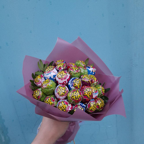 Букет из конфет Чупа-Чупсовое безумие - Фото 3