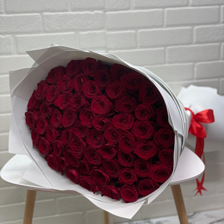 Букет из 70 см 59 роз - Фото 2