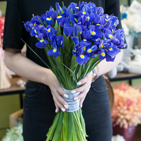 Букет цветов Синие ирисы - Фото 2